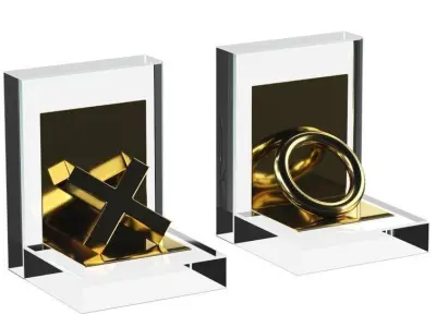 Modern Contemporary Bookends 3D model