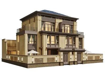 Neoclassical Villa Exterior 3D model