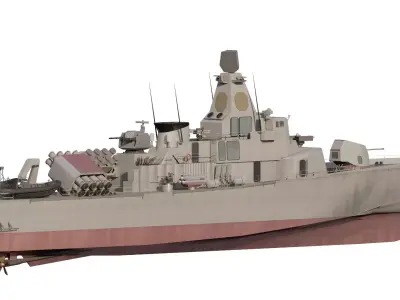 US NAVY GUIDED MISSILE PATROL BOAT 3D model