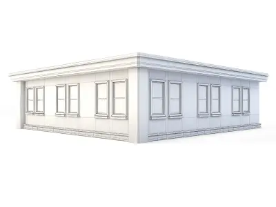 Tenement Building Upper Floor Low-poly 3D model