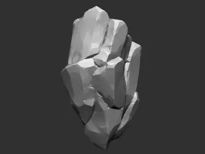 3D Suspended Mountain sculpt Zbrush 3D model