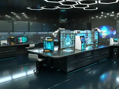 Sci Fi Interior laboratory 3D model