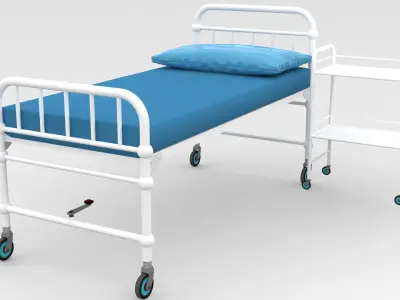 Hospital Bed 3D model
