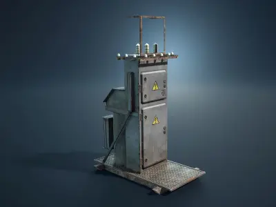 Transformer Boxes Low-Poly Low-poly 3D model