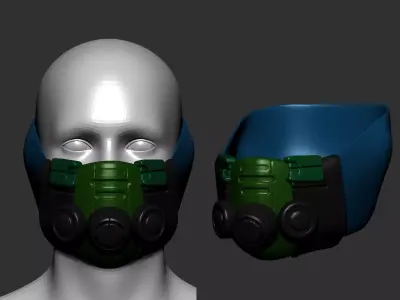 helmet high poly sculpt 3d printable  3D model 71
