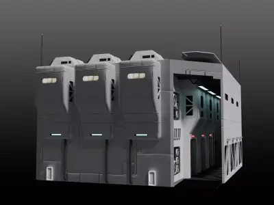 Sci-fi warehouse 3D model