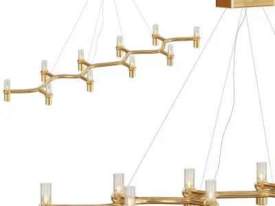 Mariposa II 69D Chandelier 3D model