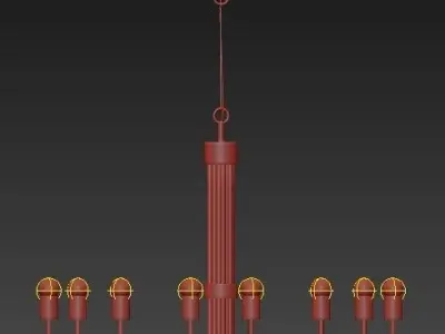 Le Marais Chandelier  8 Light 3D model