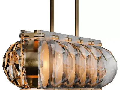 ROCHILLON hanging lamp with lights 3D model