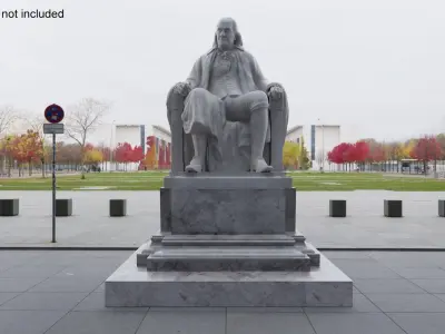  Seated Benjamin Franklin Memorial Statue 