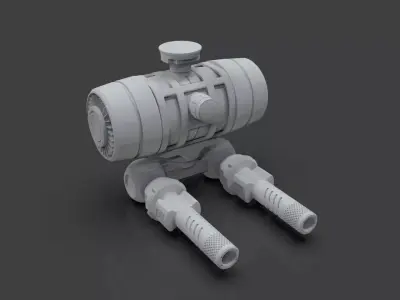Sci-Fi Drone - 4 - Untextured 3D model