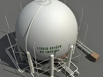 White Oxygen Storage 3D model