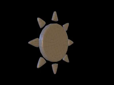 SUN icon Low-poly 3D model