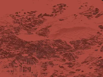 NANJING City urban planning maquett  building Terrain 3D model