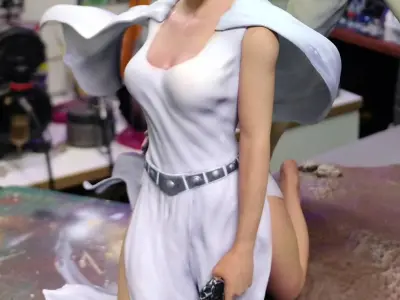 Star Wars Statue - Luke and Leia - Star Wars A New Hope Statue 3D print model