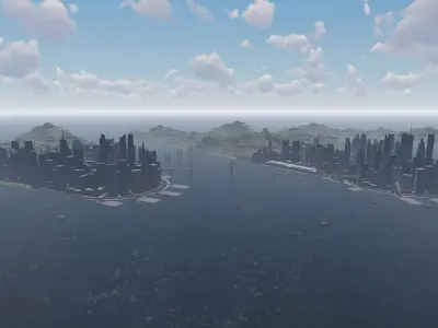 City-modern city- urban 3D model