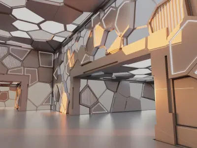 Futuristic Interior 3001 3D model