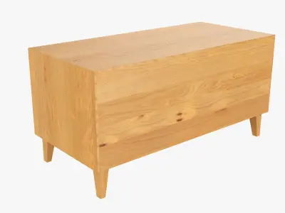 TV stand with drawers 03 3D model