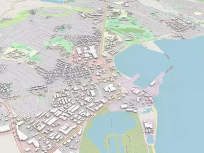 Cityscape Kahului Maui Hawai 3D model