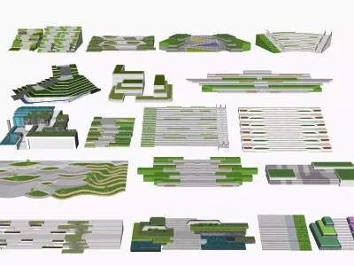 19 Innovative Landscape Step Designs for Green Areas 3D model