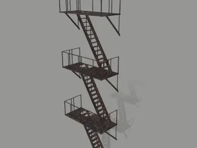 Fire Escape  Low-poly 3D model