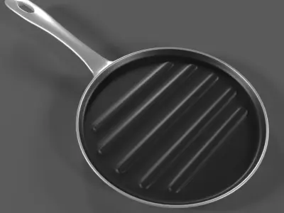 Kitchen Pan Set 3D model