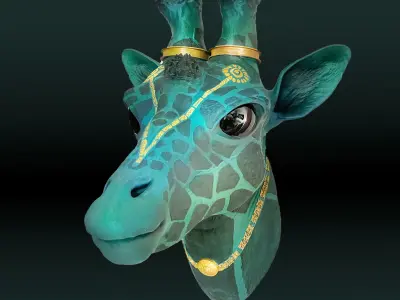 Fantasia Fauna-Girikirti-Giraffe 3D Model 3D print model