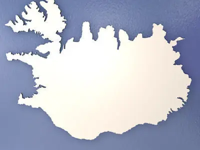 Iceland island of 3D model