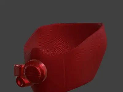 Gas mask helmet 3d model scifi Low-poly  Low-poly 3D model