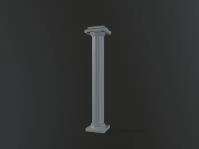 Phoenician Column Low-poly 3D model
