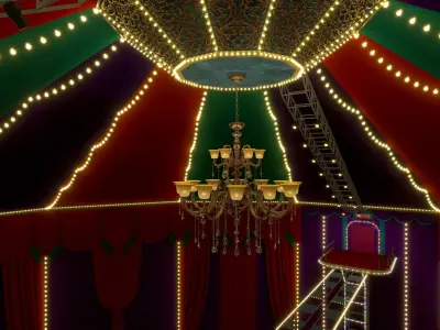 Squid Game glass bridge game scene 3D model