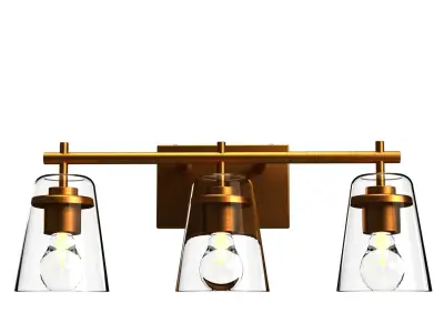 Triple sconce lights 3D model