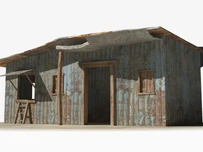 Slum x14 Low-poly 3D model purchase