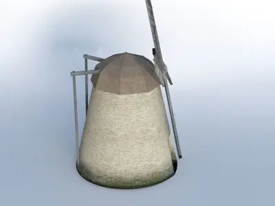 Basic run down grungy Windmill 3D model