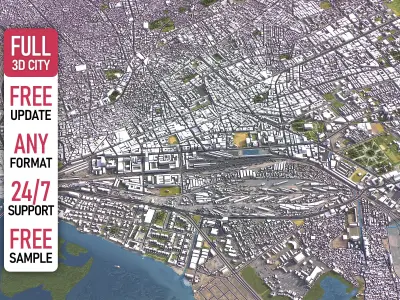 Karachi - 3D City Model Low-poly 3D model