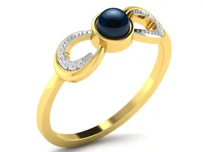 Diamond Ring For Women 3d Print Model 3D print model 62