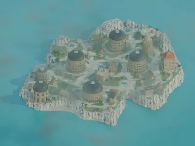 Dome Island 3D model