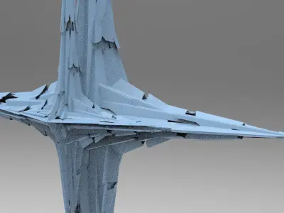 Sunlight Crystal Shard Tower 3 3D model