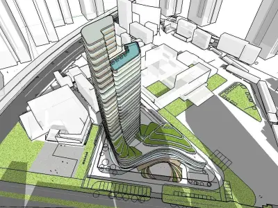 vacation spot-Resort-Fashion Leisure Hotel-092 3D model