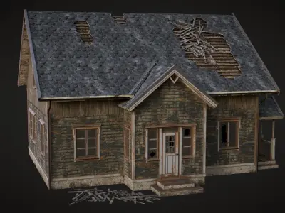 Haunted House Low-poly 3D model