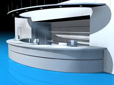 Reception bar counter 3D model