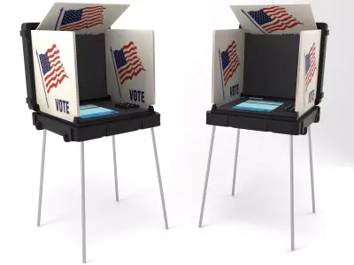 USA Voting machine 3D model