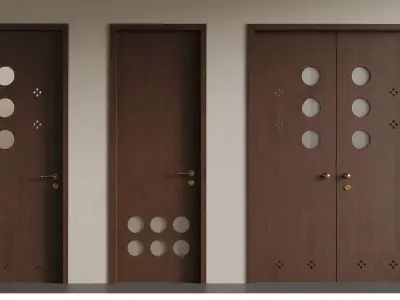 door Wooden-door Modern-door 3D model