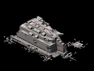 Different dimension - architecture - ruins 02 3D model