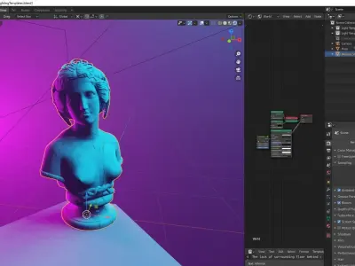 Medusa Bust Statue 3D model