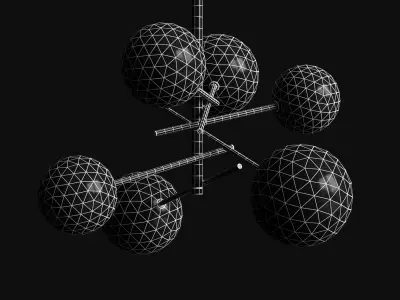 Chandelier Gallotti and Radice Bolle 6 lights 3D model