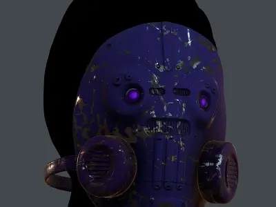 Gas mask helmet 3d model scifi Low-poly 3D model Low-poly 3D model