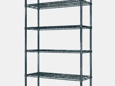 OMAR 1 compartment with shelves Low-poly 3D model