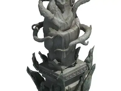 Demon Palace - Mysterious Statues 01 3D model