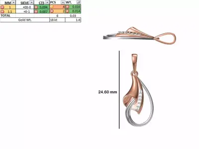 Light Weight Pendant STL OBJ FBX JCD Details 3D print model 3
